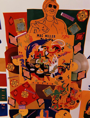 A Mac Miller collaged artwork